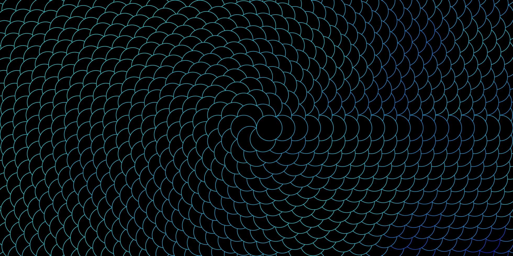 donkerblauwe vectorlay-out met cirkels. vector