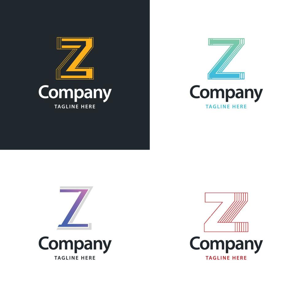 brief z groot logo pak ontwerp creatief modern logos ontwerp voor uw bedrijf vector