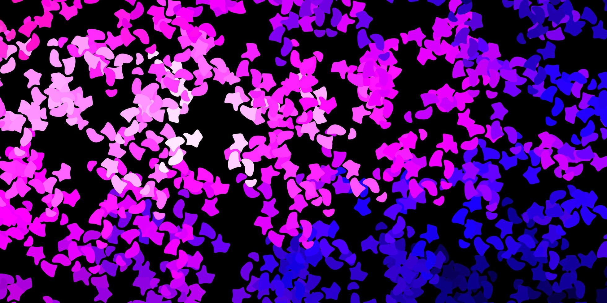 donkerpaars, roze vectorachtergrond met chaotische vormen. vector