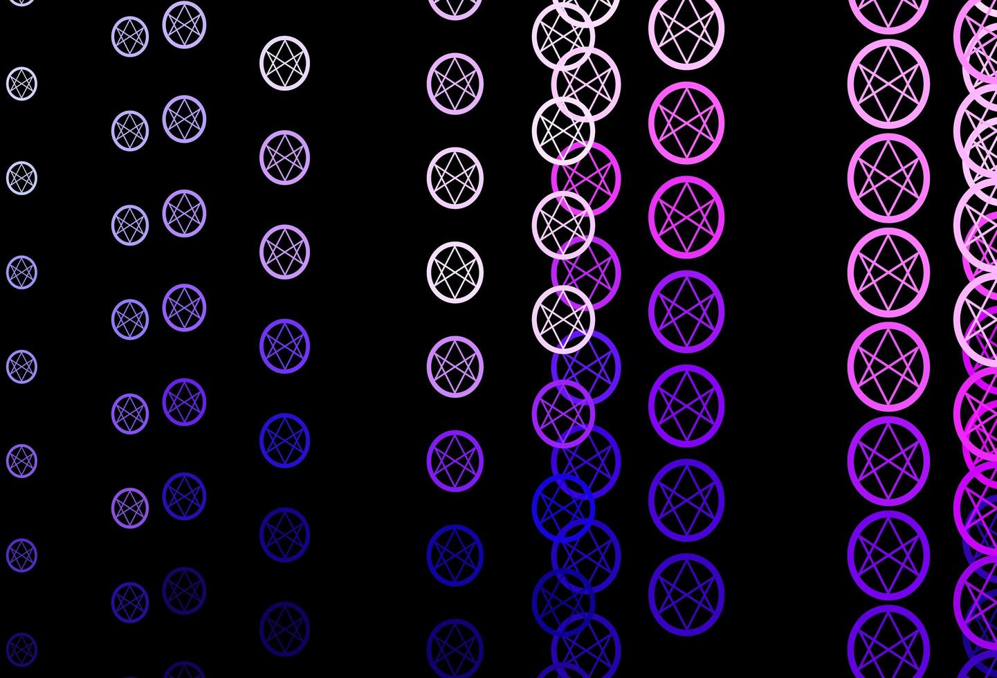 donkerroze vectorachtergrond met occulte symbolen. vector