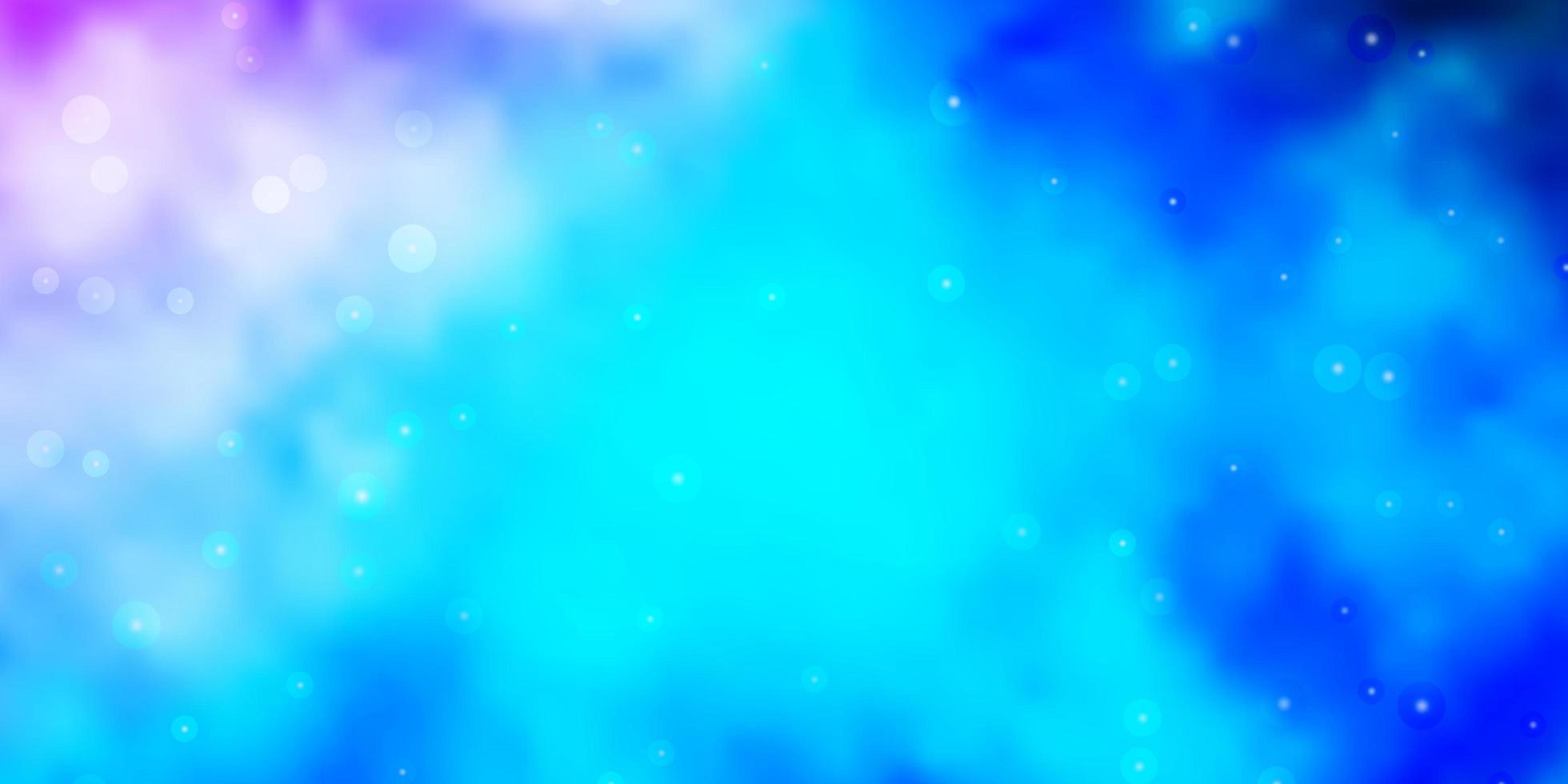 lichtroze, blauwe vectortextuur met prachtige sterren. vector