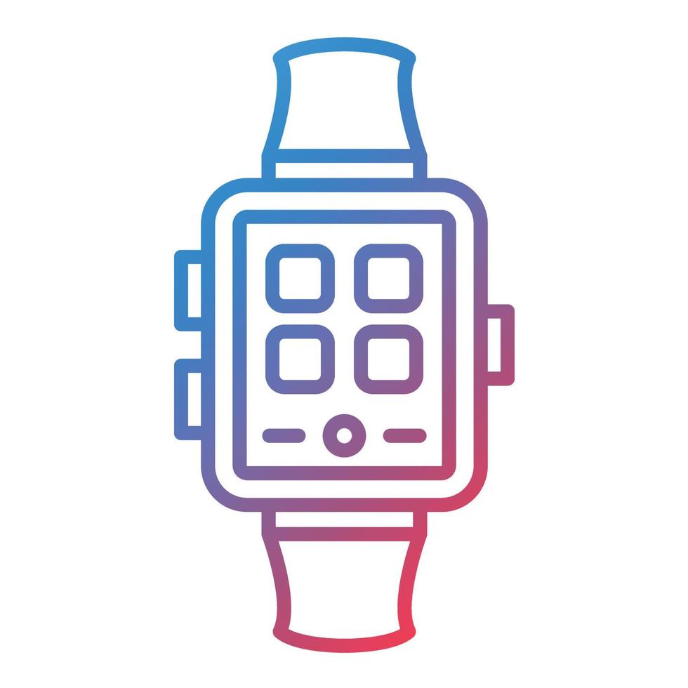 smartwatch lijn verloop icoon vector