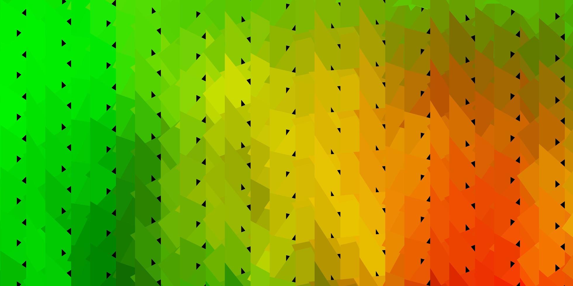 donkergroene, gele vector abstracte driehoekstextuur.