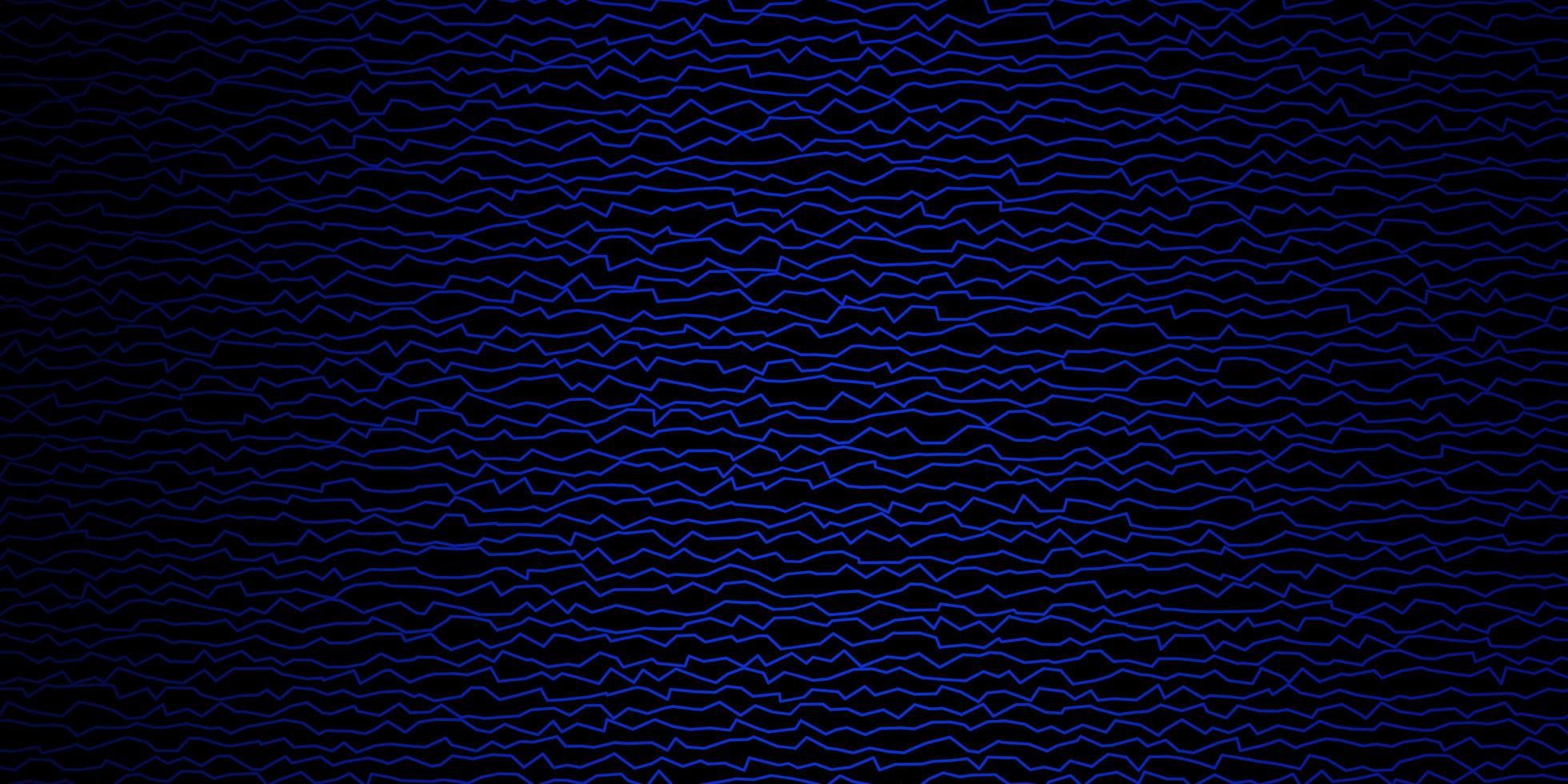 donkerblauw vectorpatroon met lijnen. vector