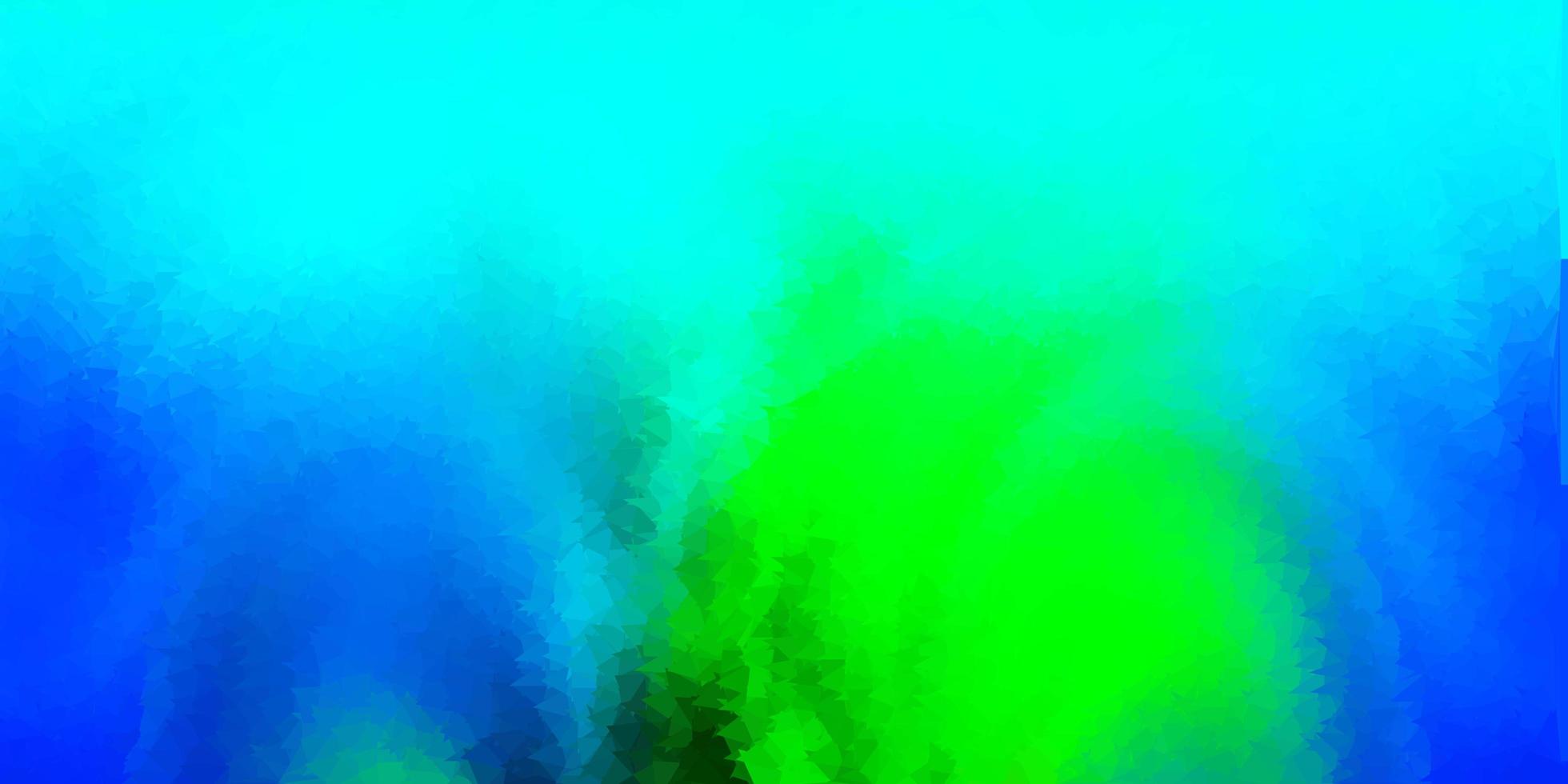 lichtblauwe, groene vector veelhoekige achtergrond.