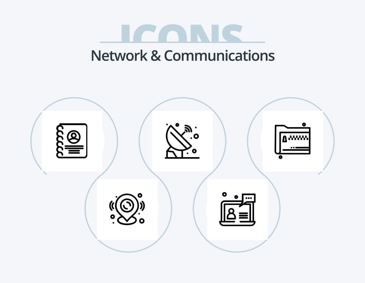 netwerk en communicatie lijn icoon pak 5 icoon ontwerp. kaart pin. kaart. punt. pin. het formulier vector