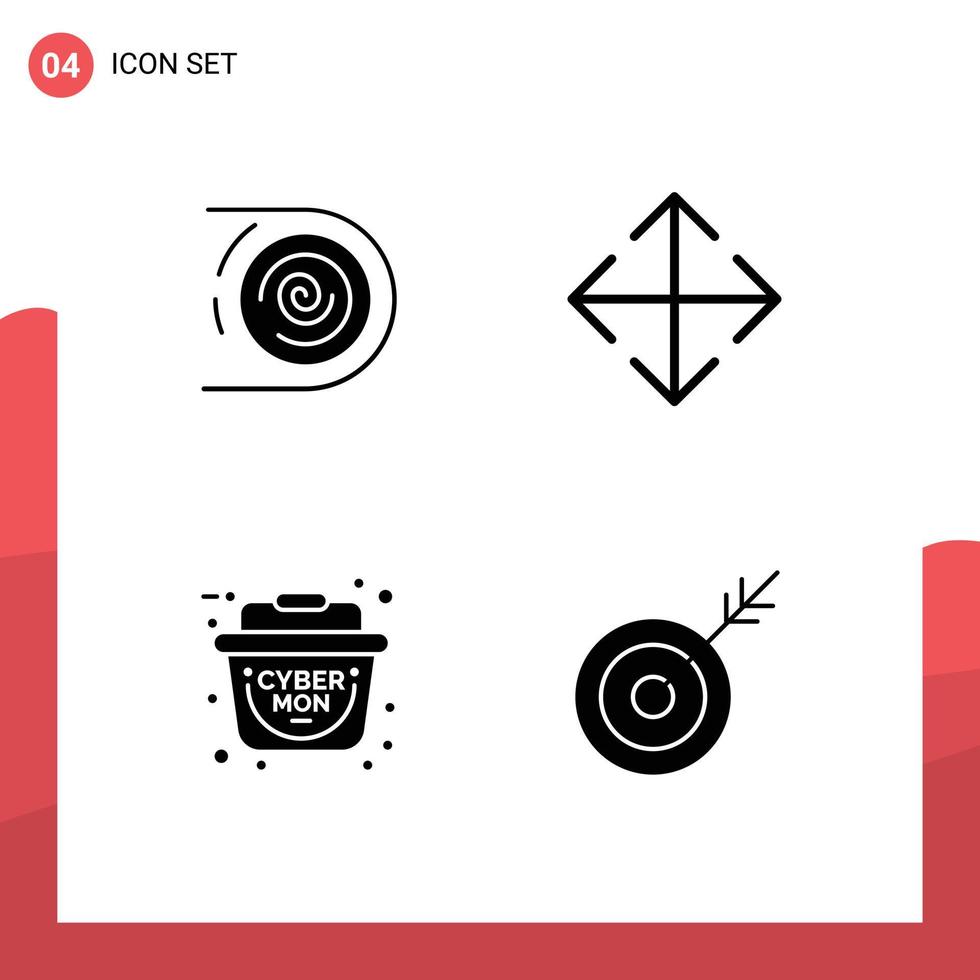 pictogram reeks van gemakkelijk solide glyphs van abstract uitverkoop storend Actie pijl bewerkbare vector ontwerp elementen