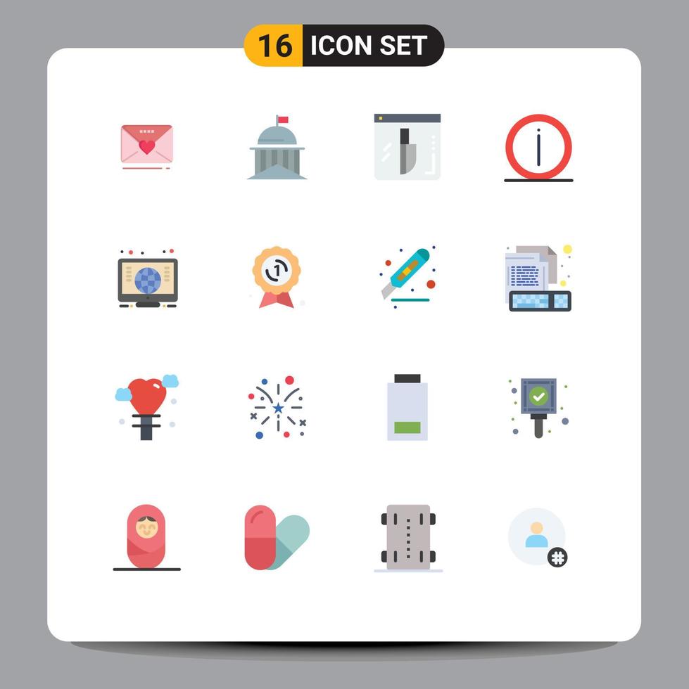voorraad vector icoon pak van 16 lijn tekens en symbolen voor informatie helpen Iers FAQ veiligheid bewerkbare pak van creatief vector ontwerp elementen