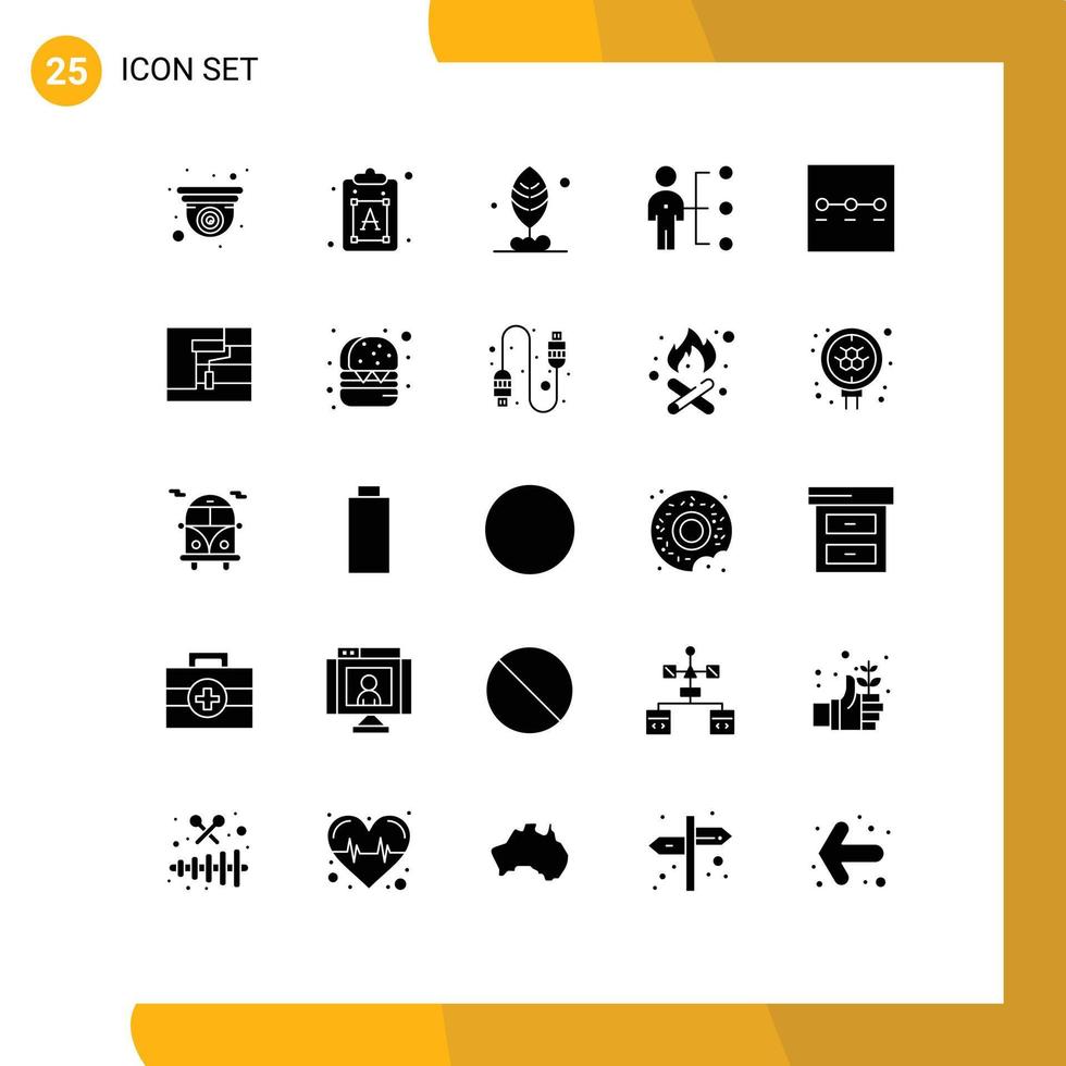 25 gebruiker koppel solide glyph pak van modern tekens en symbolen van stappen werving blad persoon werknemer bewerkbare vector ontwerp elementen