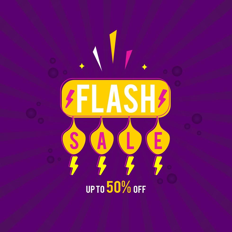 flash verkoop banner. verkoopbanner met flitsverkoopteken. vector