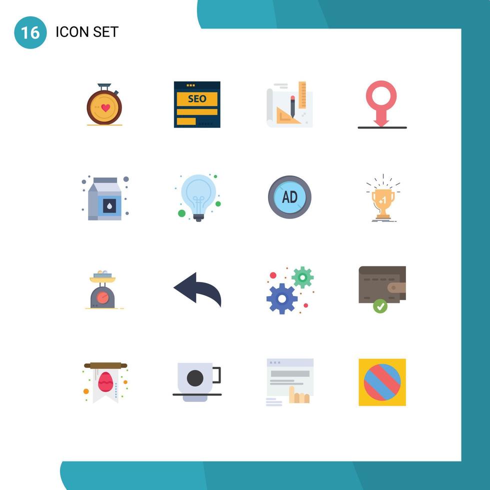 reeks van 16 modern ui pictogrammen symbolen tekens voor kompas tech bruiloft gegevens tekening bewerkbare pak van creatief vector ontwerp elementen