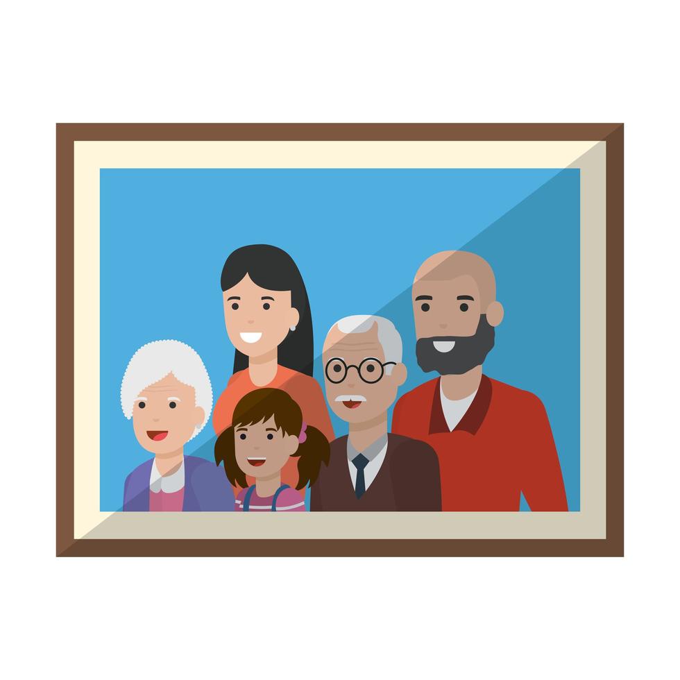 geïsoleerde familie frame ontwerp vector