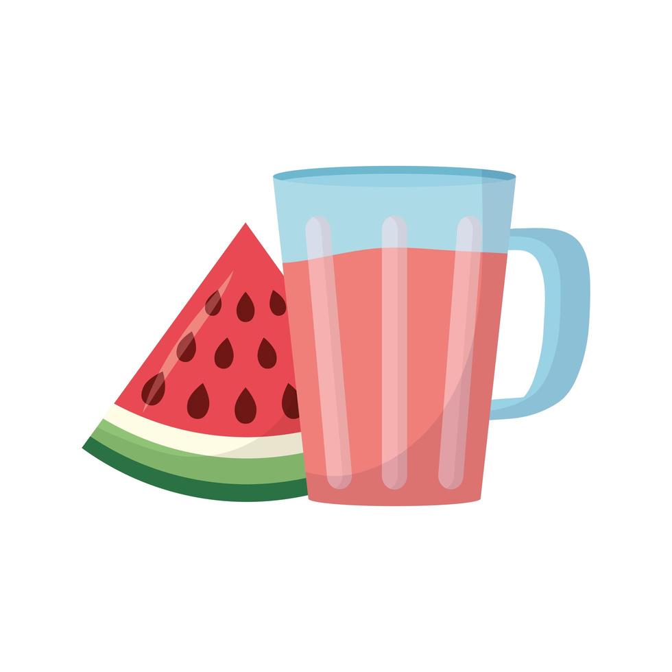 geïsoleerde watermeloen sap ontwerp vector