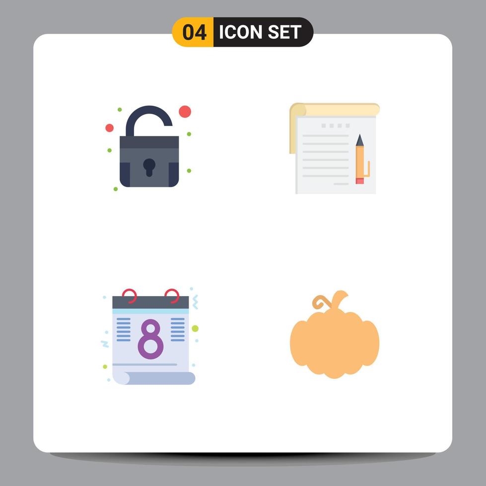 4 gebruiker koppel vlak icoon pak van modern tekens en symbolen van slot feminisme leerling onderwijs halloween bewerkbare vector ontwerp elementen