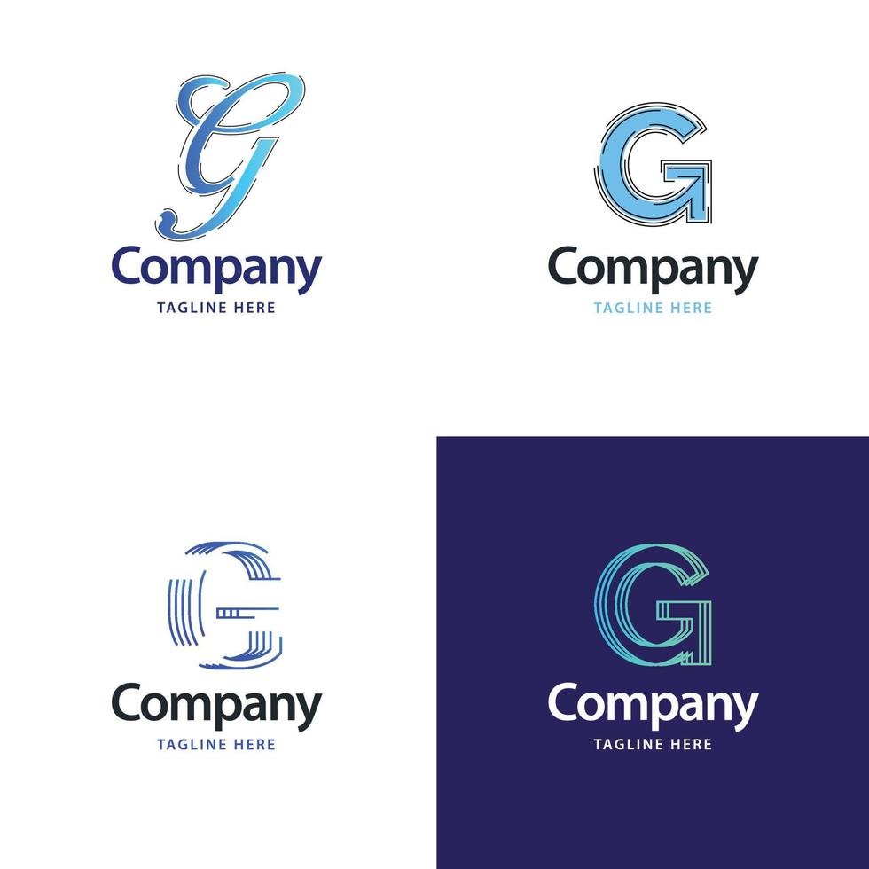 brief g groot logo pak ontwerp creatief modern logos ontwerp voor uw bedrijf vector