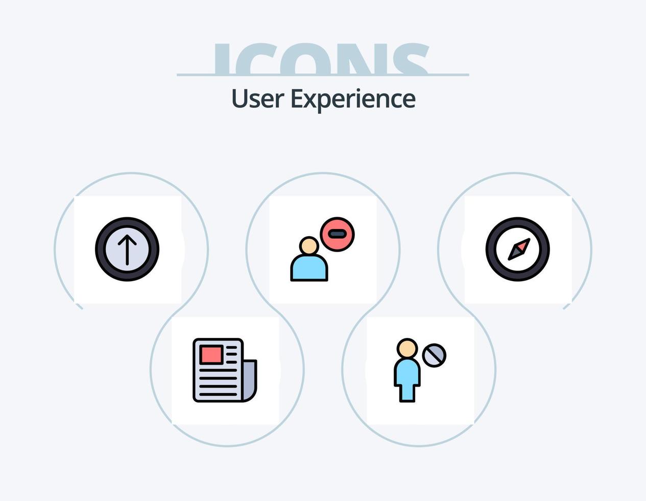 gebruiker ervaring lijn gevulde icoon pak 5 icoon ontwerp. mannetje . vergroten glas . ui. uploaden vector