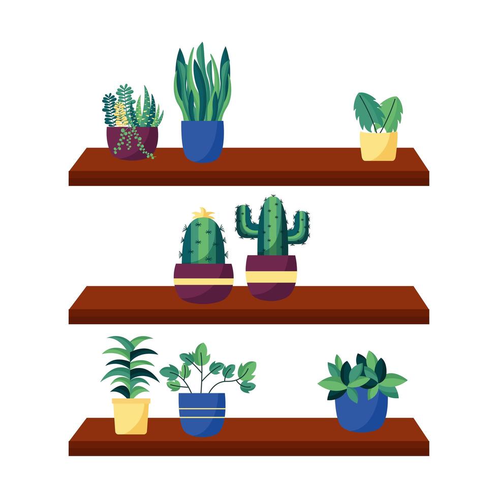 planten en meubels vector ontwerp