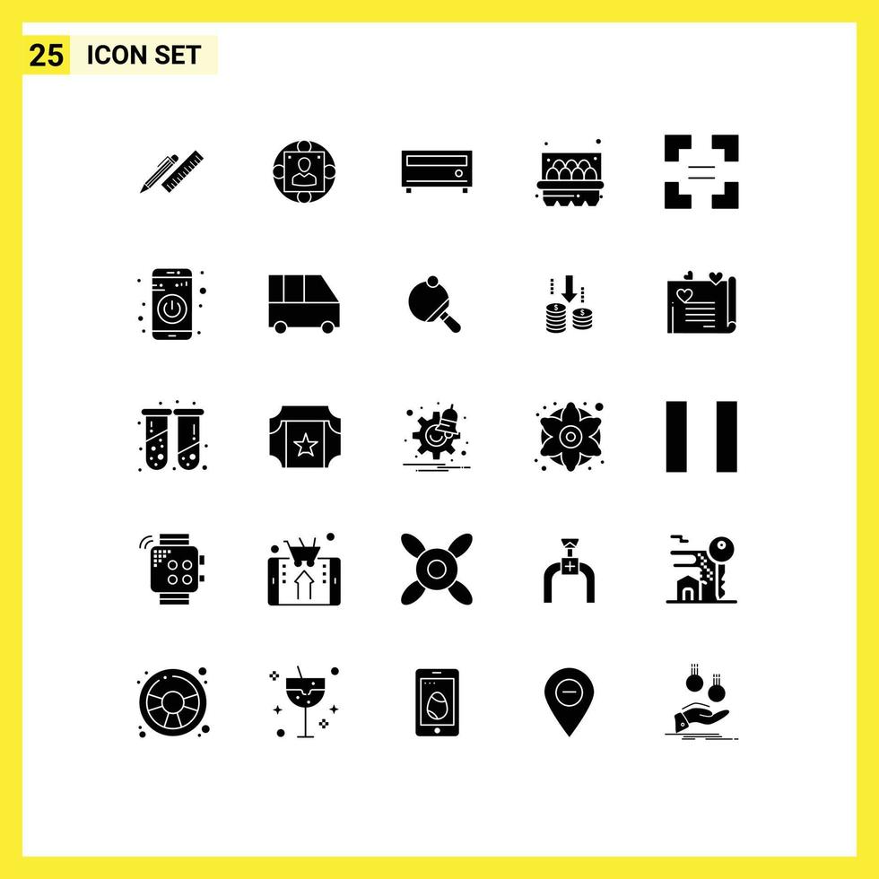 reeks van 25 modern ui pictogrammen symbolen tekens voor vol scherm Pasen manager mand media bewerkbare vector ontwerp elementen