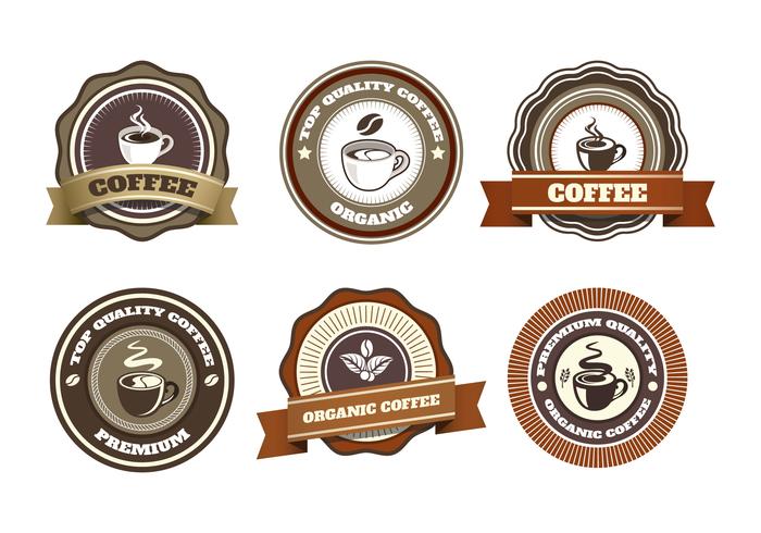 Coffe Badge Vector-collectie vector