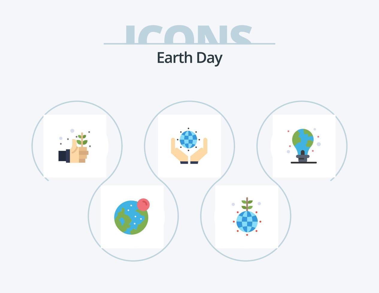 aarde dag vlak icoon pak 5 icoon ontwerp. groente. aarde. aarde. opslaan de wereld. groen vector