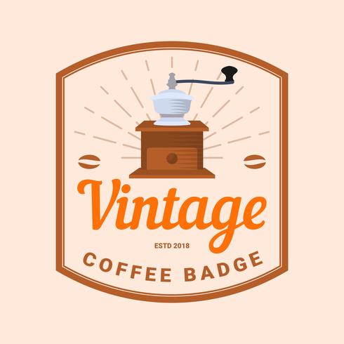 Platte Vintage koffie badge Vector