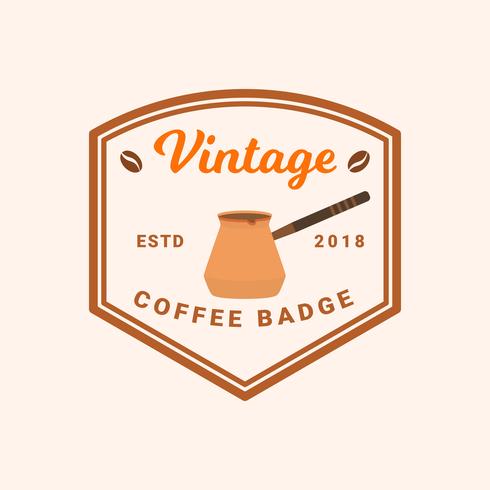 Platte Vintage koffie badge Vector