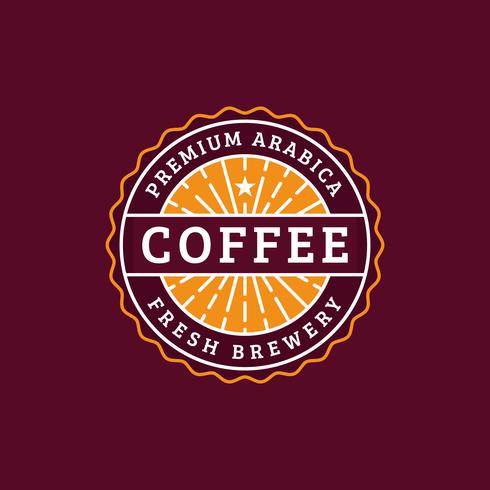 Vintage koffie-badge vector