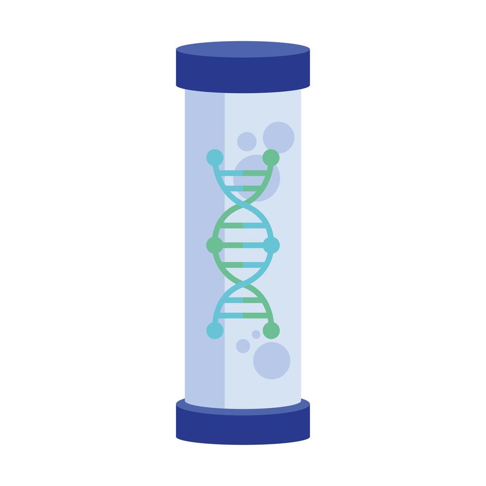 dna-structuur in jar-vectorontwerp vector