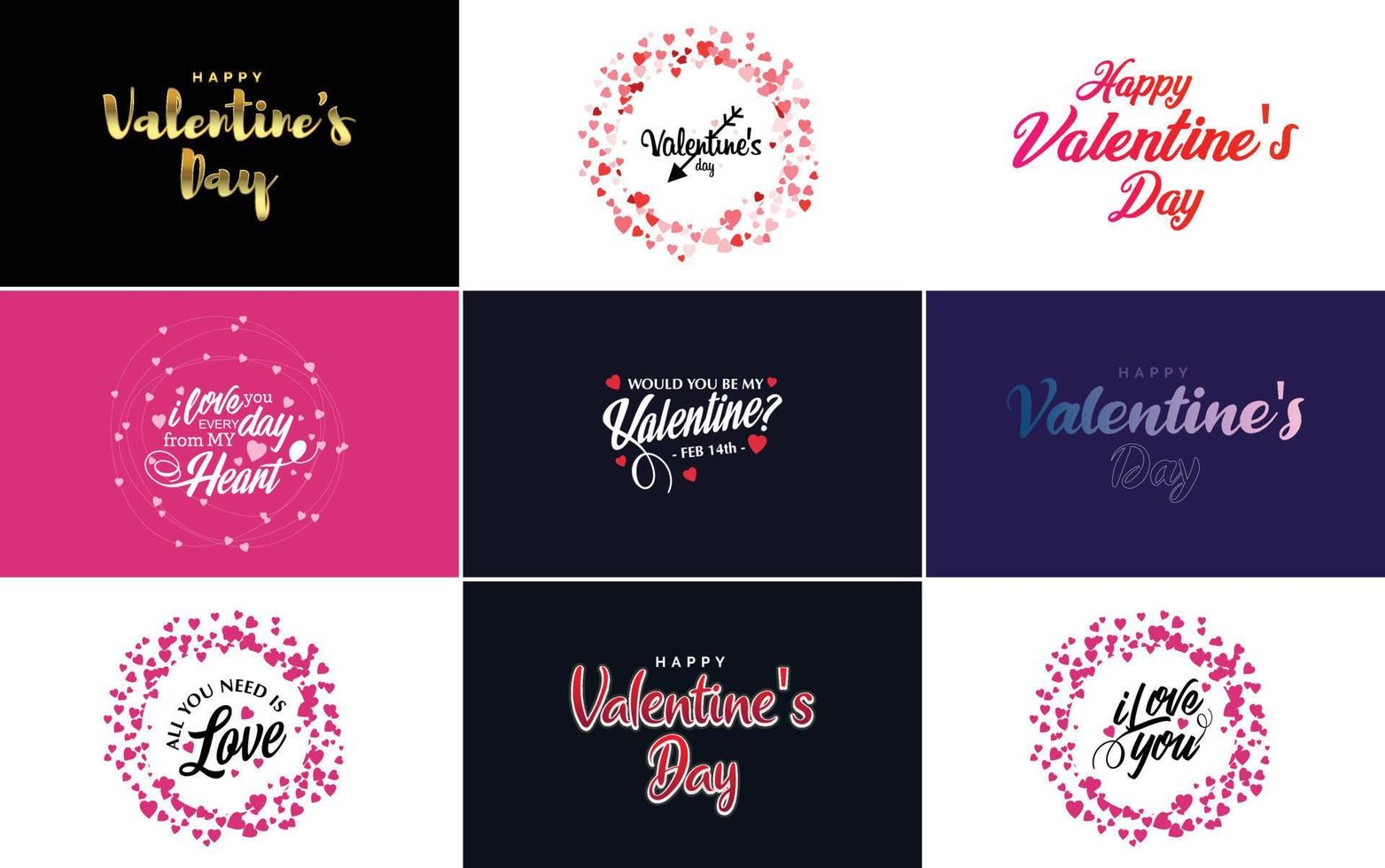 worden mijn Valentijn Valentijnsdag vakantie belettering voor groet kaart vector