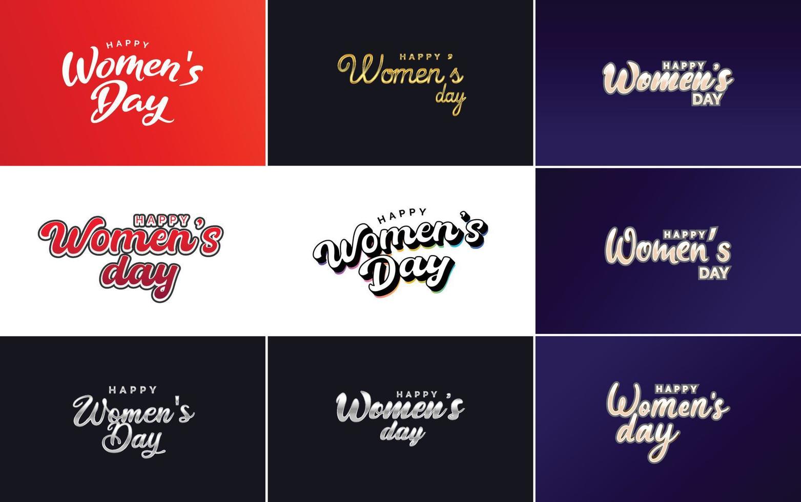 Internationale vrouwen dag belettering met een liefde vorm geven aan. geschikt voor gebruik in kaarten. uitnodigingen. spandoeken. affiches. ansichtkaarten. stickers. en sociaal media berichten vector