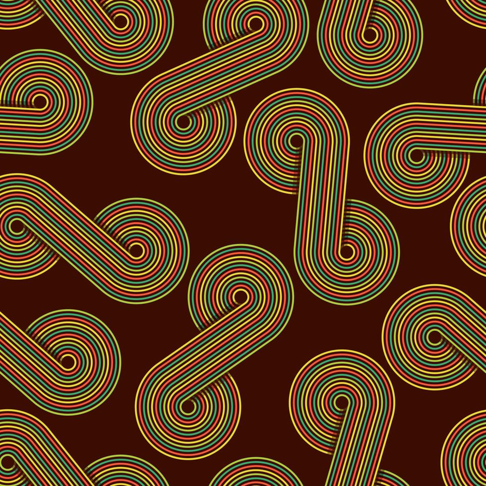 retro abstract naadloos patroon met cirkels vector