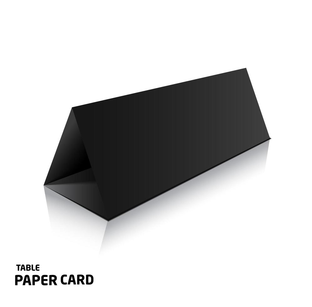 blanco driebladige papieren brochure mockup. 3D-vector illustratie. vector