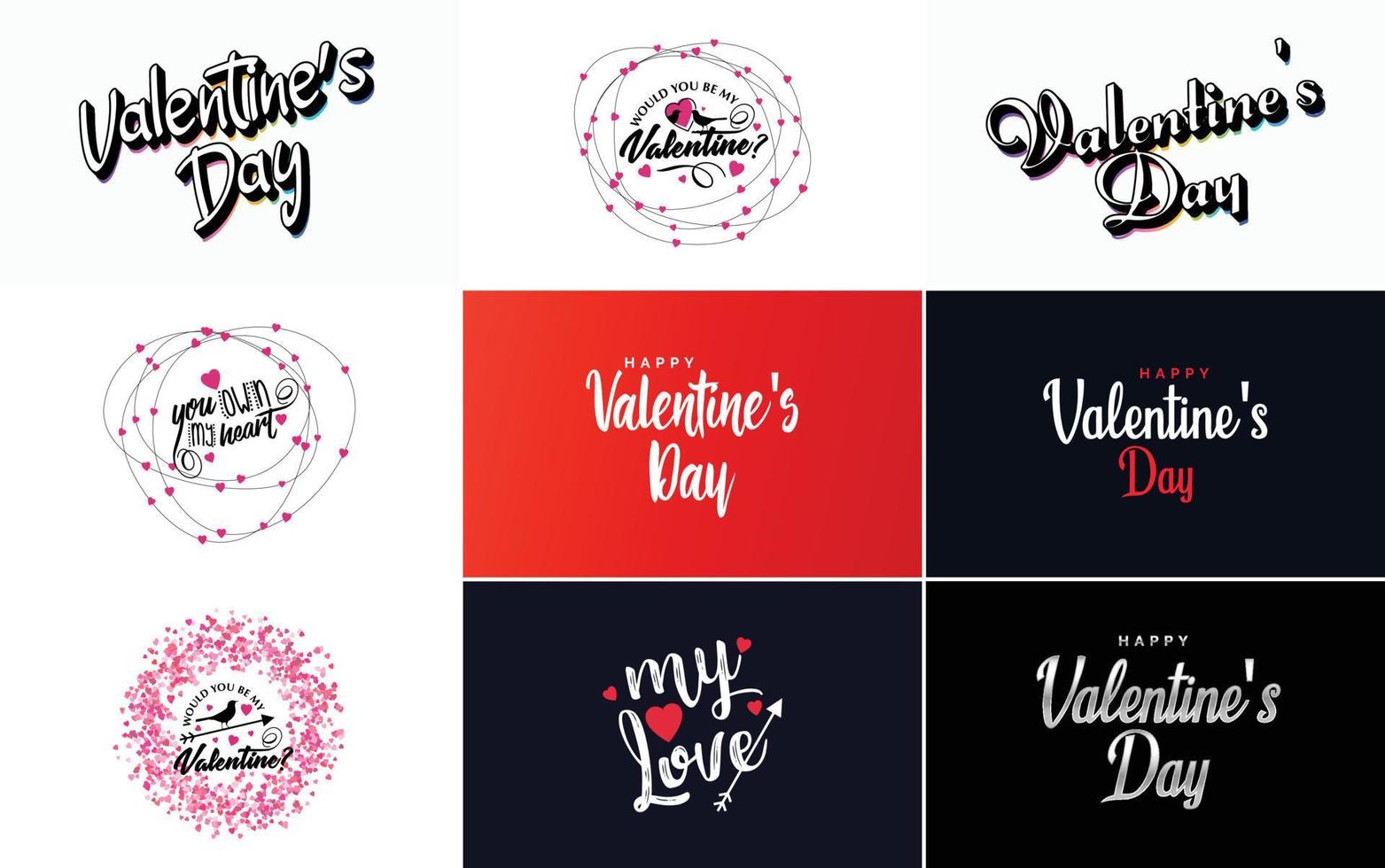 liefde woord hand getekend belettering en schoonschrift met schattig hart Aan rood. wit. en roze achtergrond Valentijnsdag dag sjabloon of achtergrond geschikt voor gebruik in liefde en Valentijnsdag dag concept vector