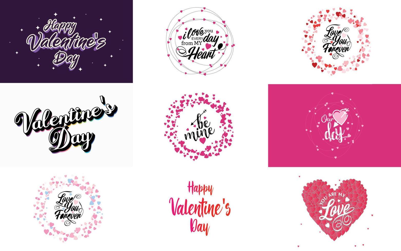 worden mijn Valentijn belettering met een hart ontwerp. geschikt voor gebruik in Valentijnsdag dag kaarten en uitnodigingen vector