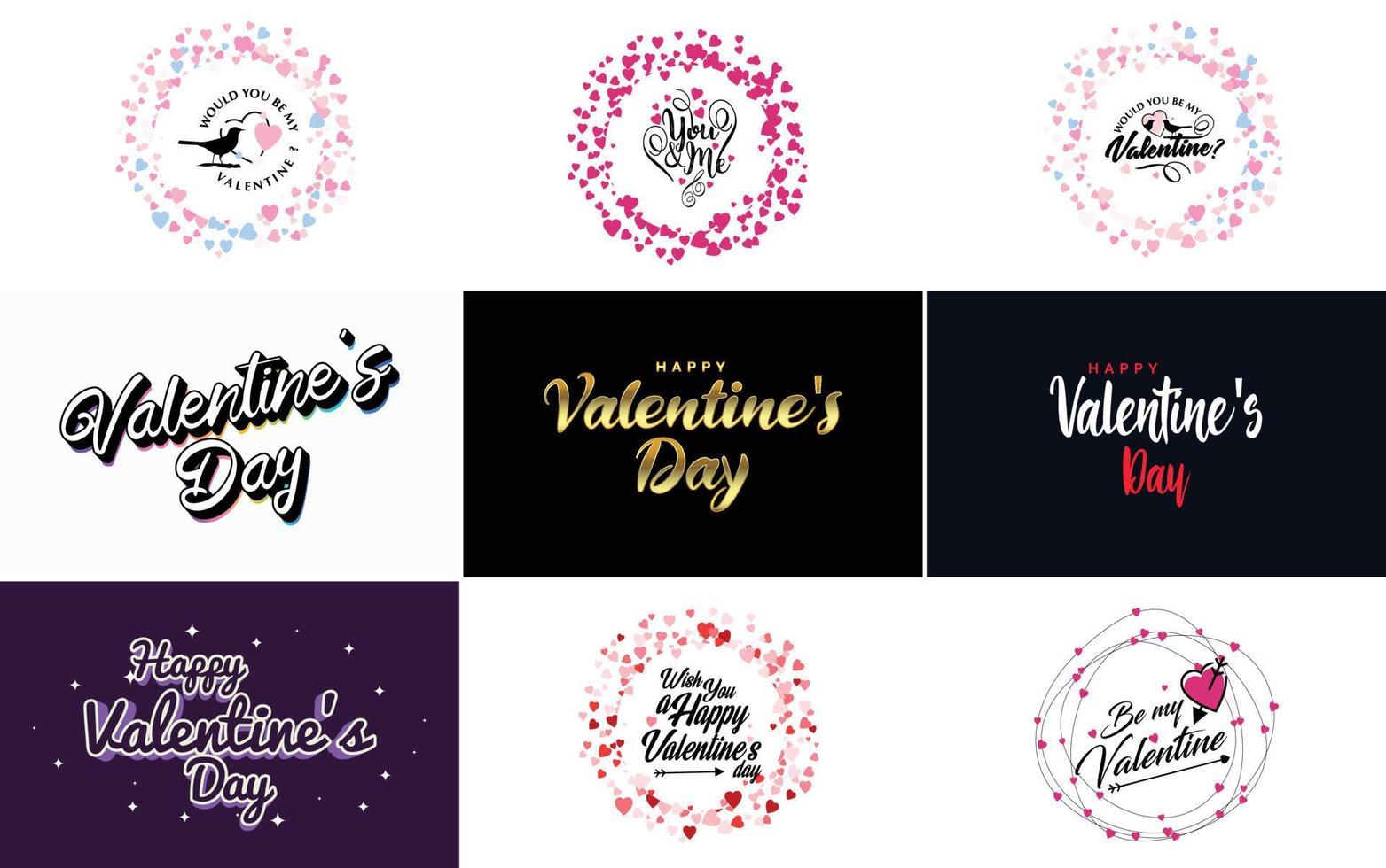 worden mijn Valentijn belettering met een hart ontwerp. geschikt voor gebruik in Valentijnsdag dag kaarten en uitnodigingen vector