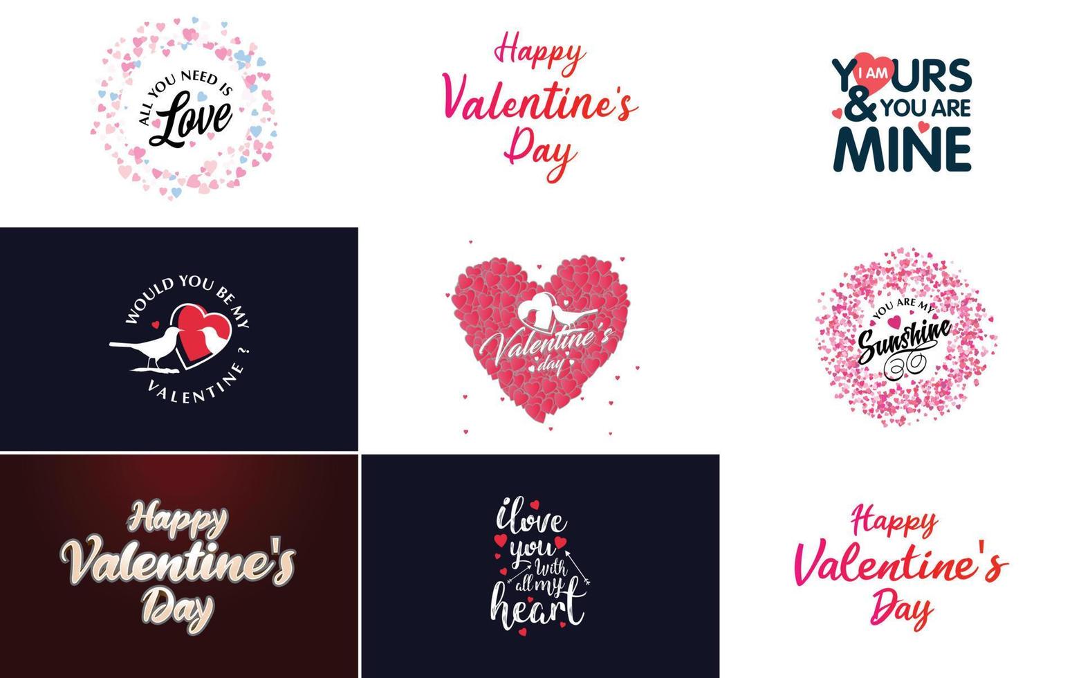 worden mijn Valentijn belettering met een hart ontwerp. geschikt voor gebruik in Valentijnsdag dag kaarten en uitnodigingen vector