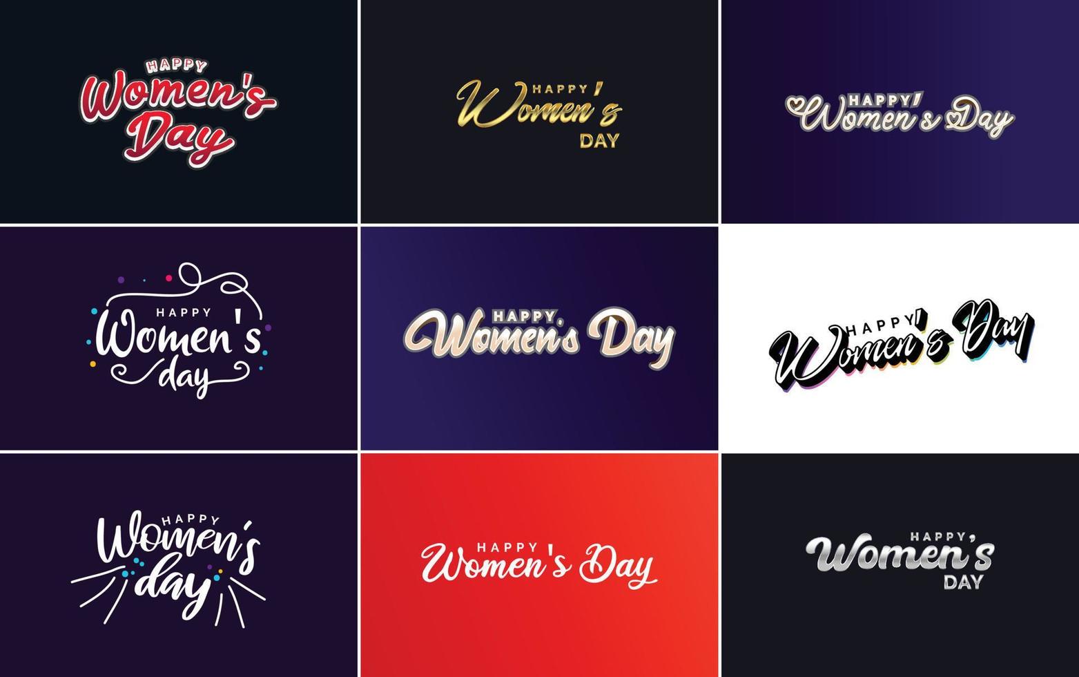 Internationale vrouwen dag belettering met een liefde vorm geven aan. geschikt voor gebruik in kaarten. uitnodigingen. spandoeken. affiches. ansichtkaarten. stickers. en sociaal media berichten vector