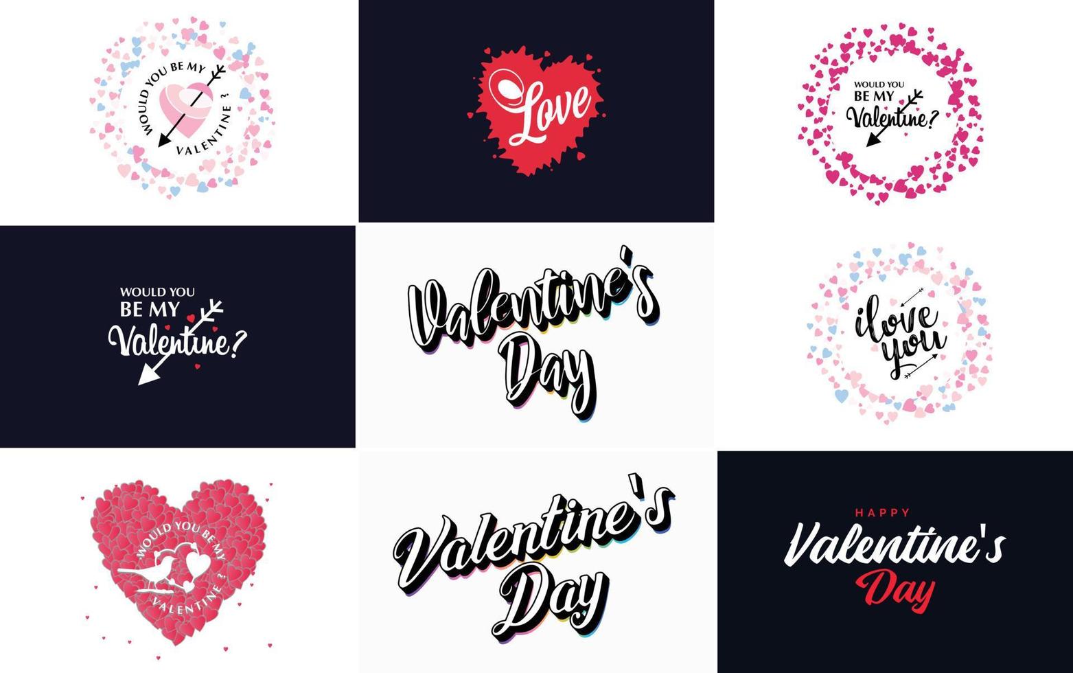 worden mijn Valentijn belettering met een hart ontwerp. geschikt voor gebruik in Valentijnsdag dag kaarten en uitnodigingen vector