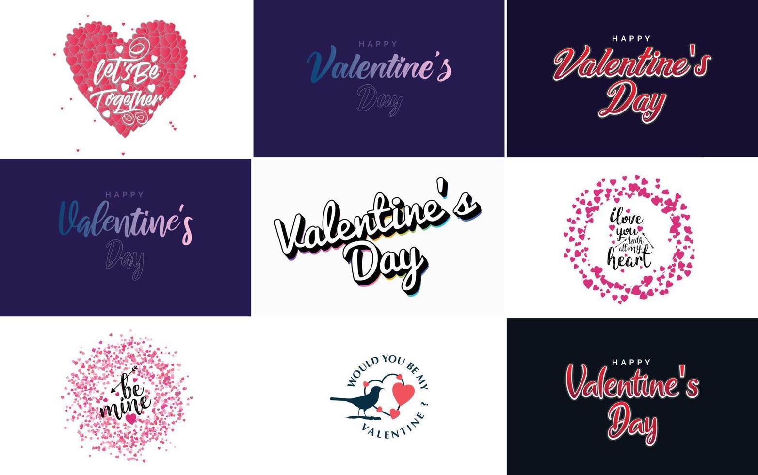 worden mijn Valentijn belettering met een hart ontwerp. geschikt voor gebruik in Valentijnsdag dag kaarten en uitnodigingen vector