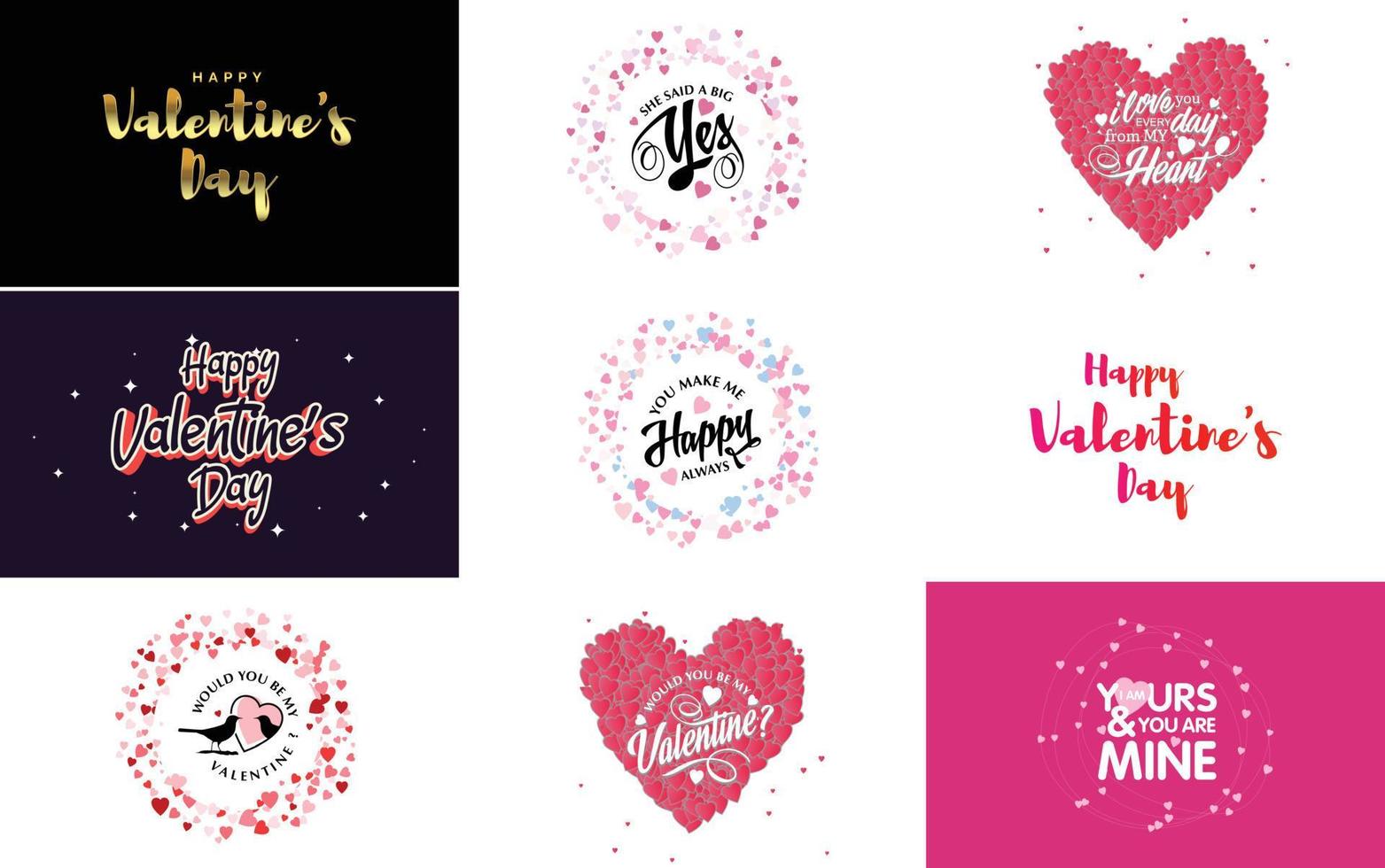 worden mijn Valentijn Valentijnsdag vakantie belettering voor groet kaart vector