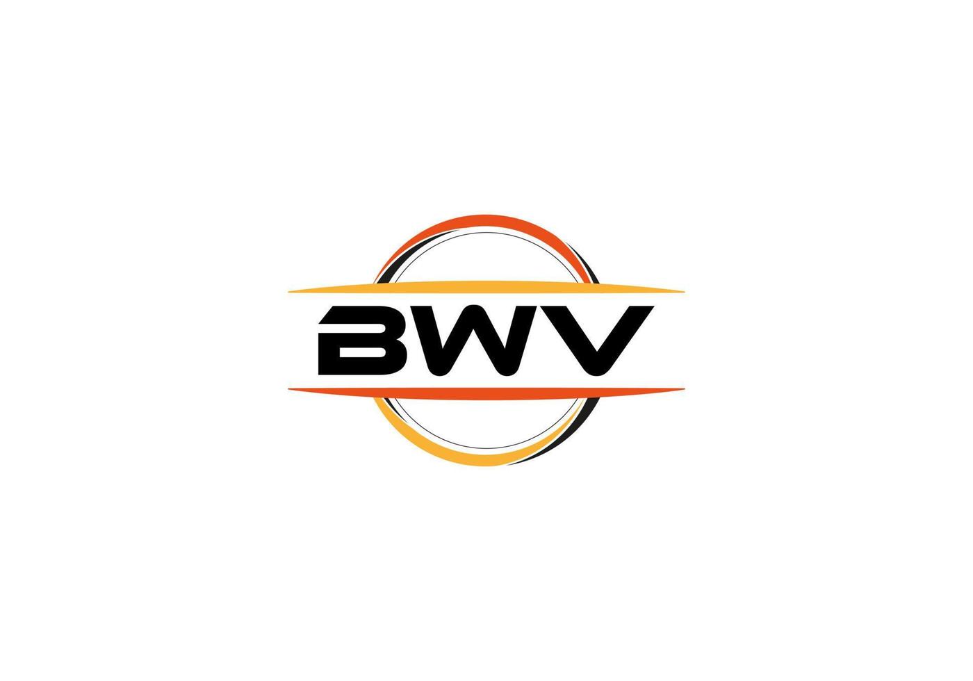 bwv brief royalty mandala vorm logo. bwv borstel kunst logo. bwv logo voor een bedrijf, bedrijf, en reclame gebruiken. vector