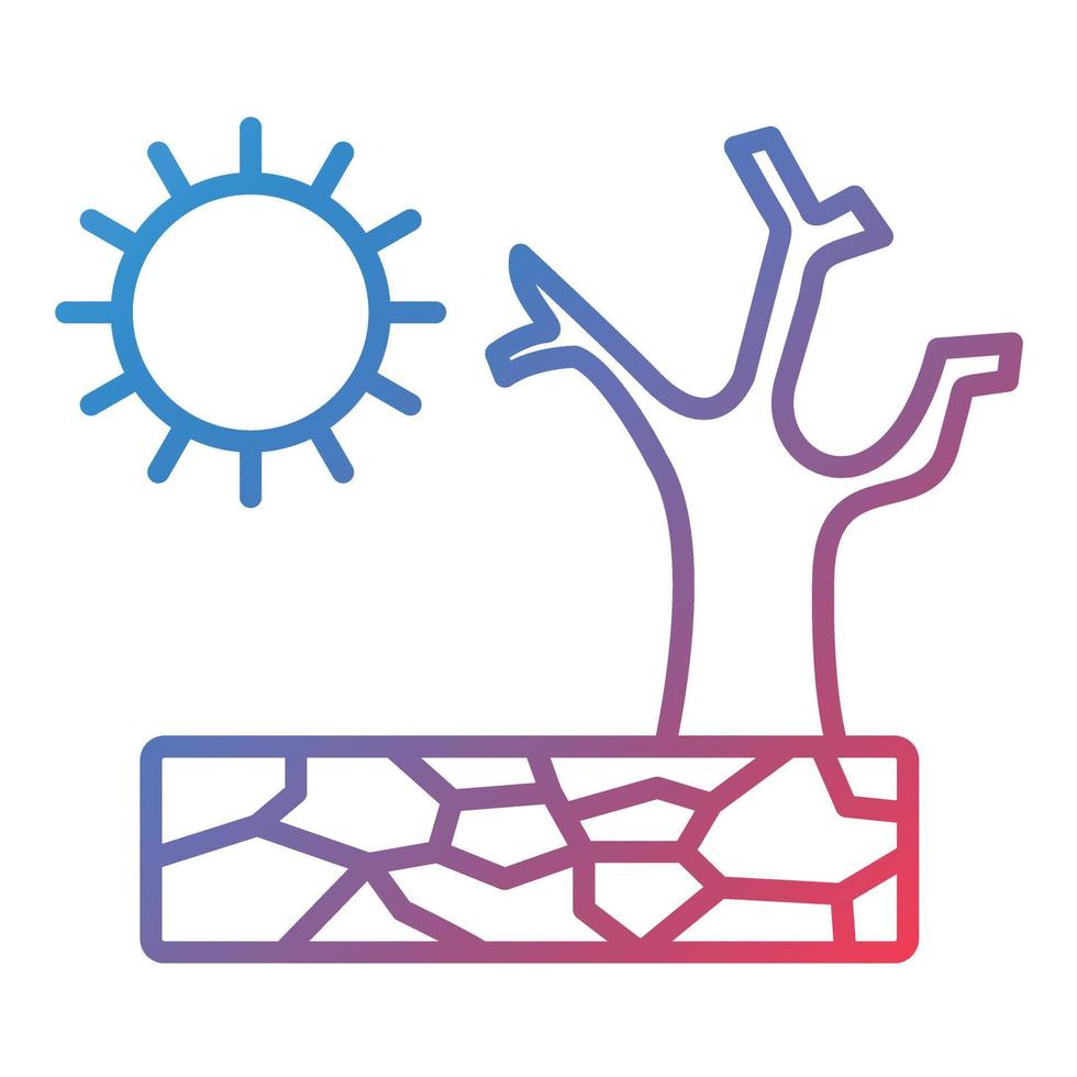 droogte lijn helling icoon vector