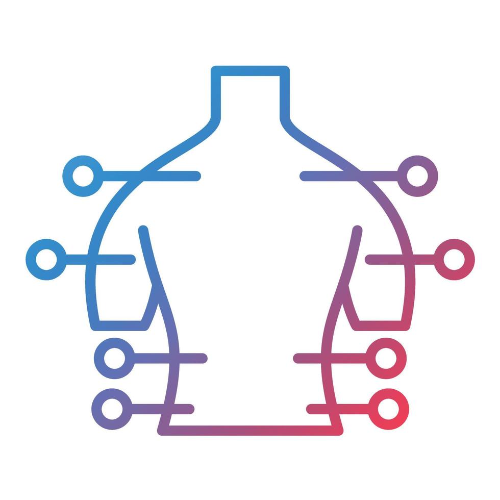 lichaam acupunctuur lijn helling icoon vector