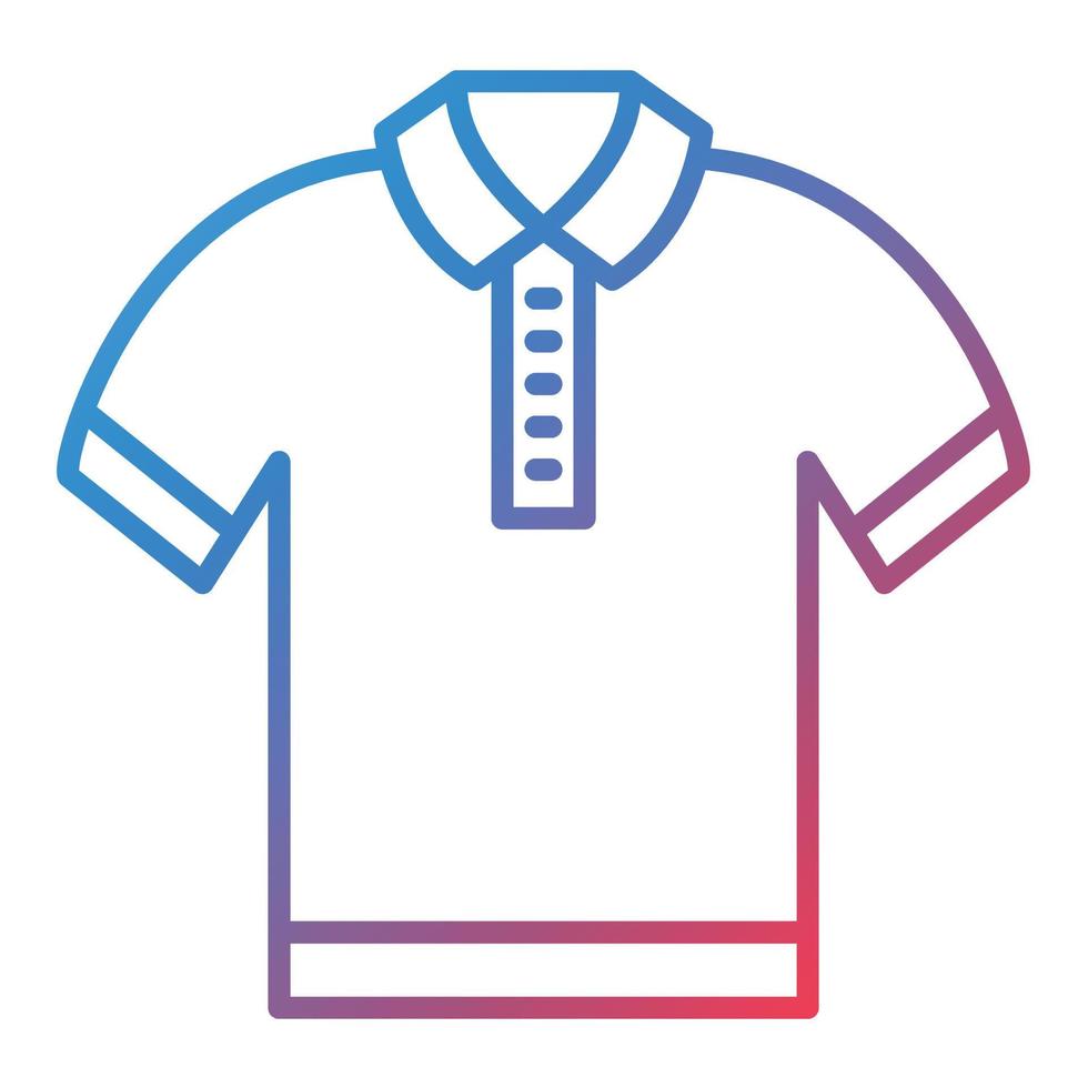 poloshirt lijn verloop pictogram vector