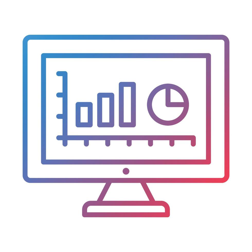 lijnverloop pictogram voor analyse vector