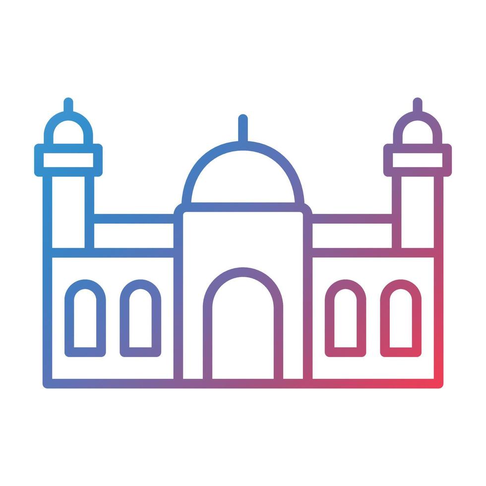 moskee lijn verloop icoon vector