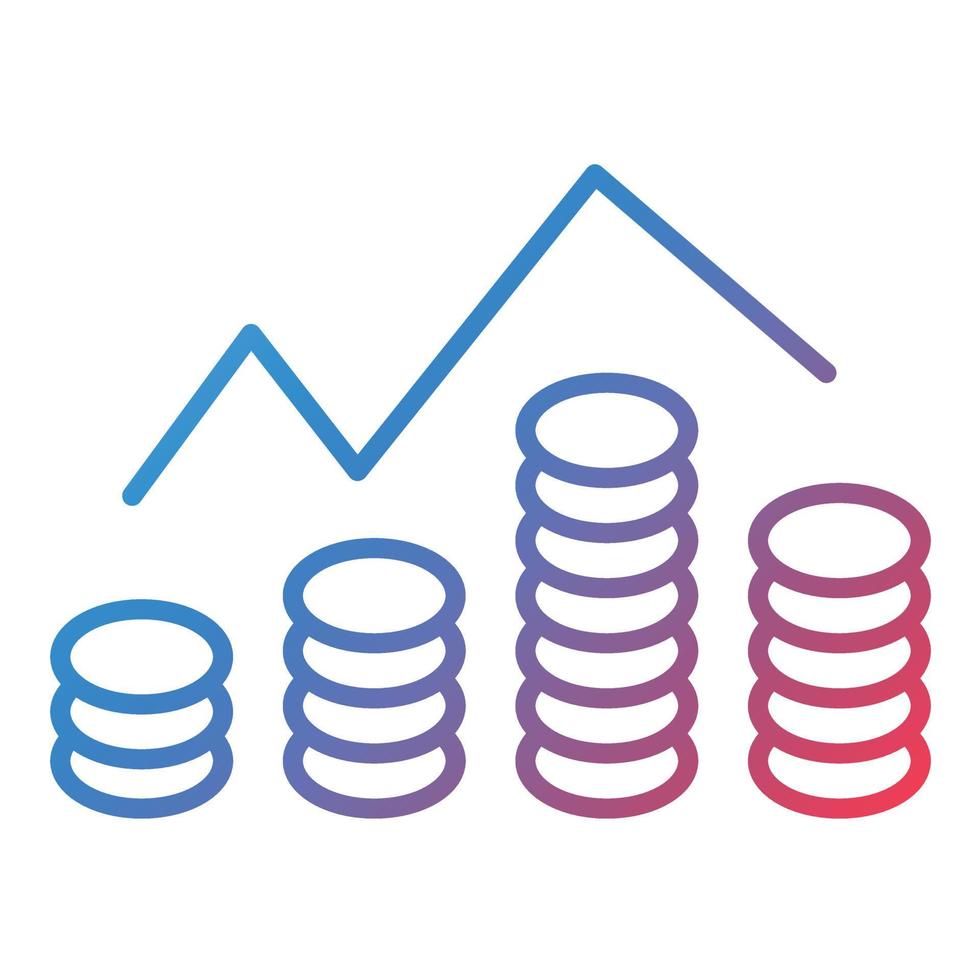 stijgende lijn economie lijn helling icoon vector