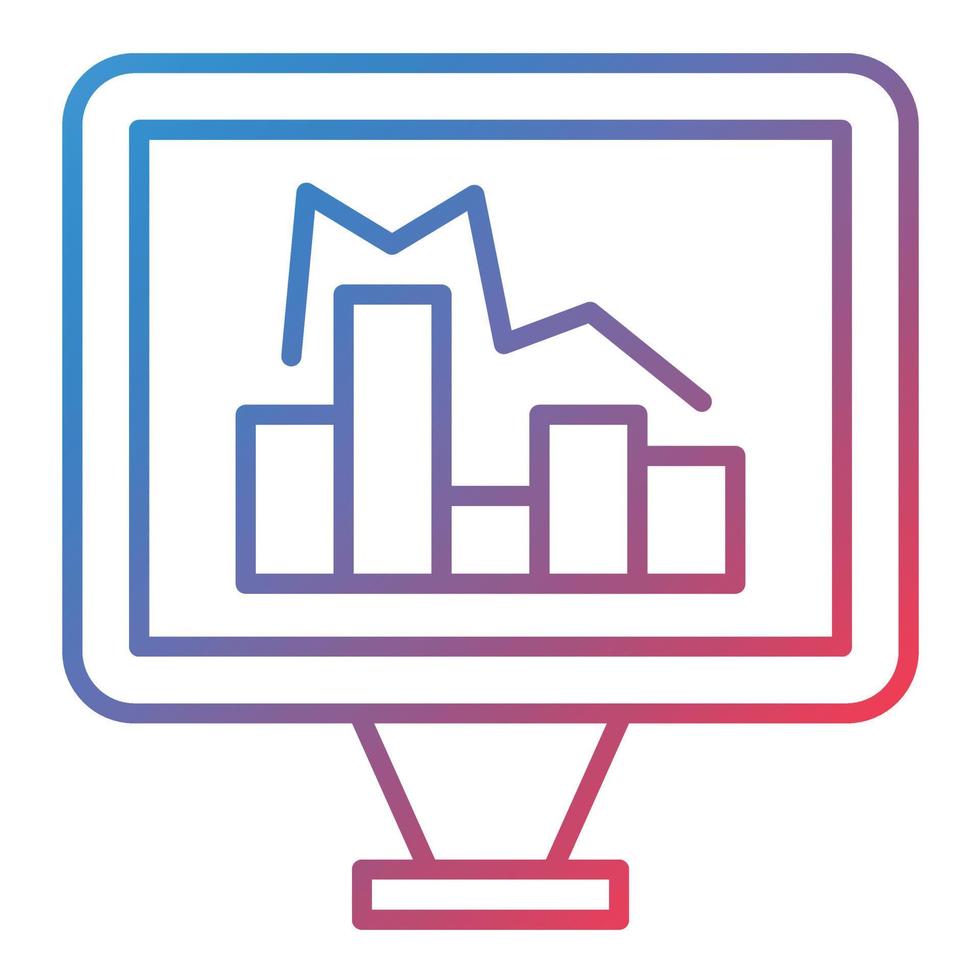 lijnverloop pictogram voor analyse vector