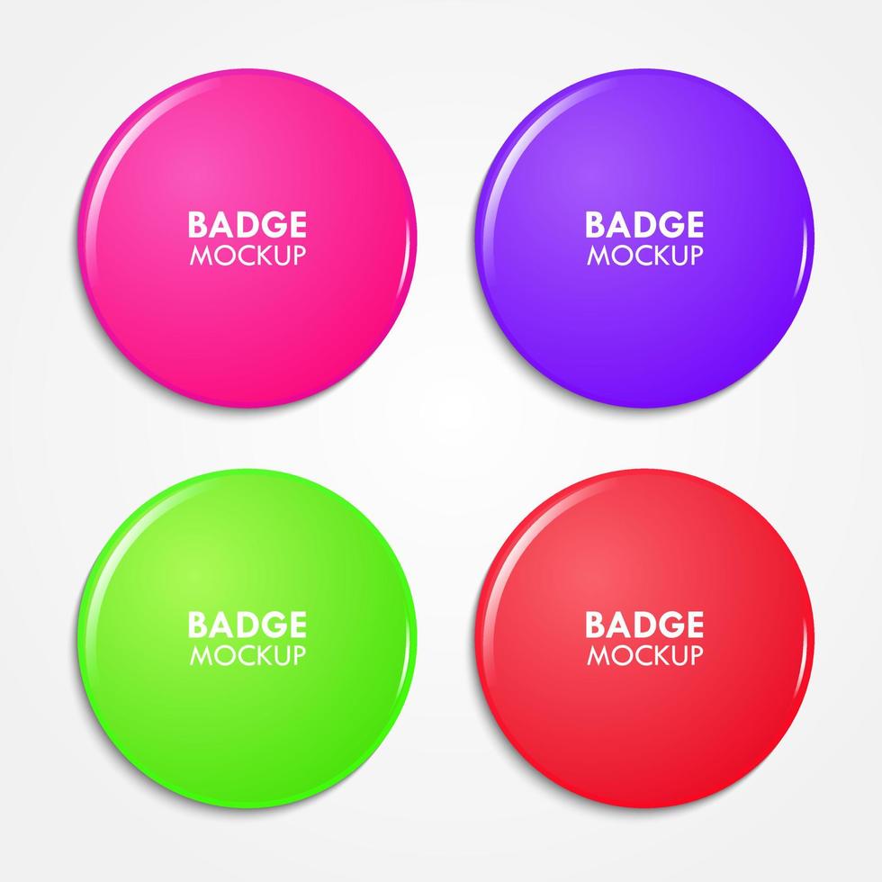 kleurrijk realistisch vector mockup badges