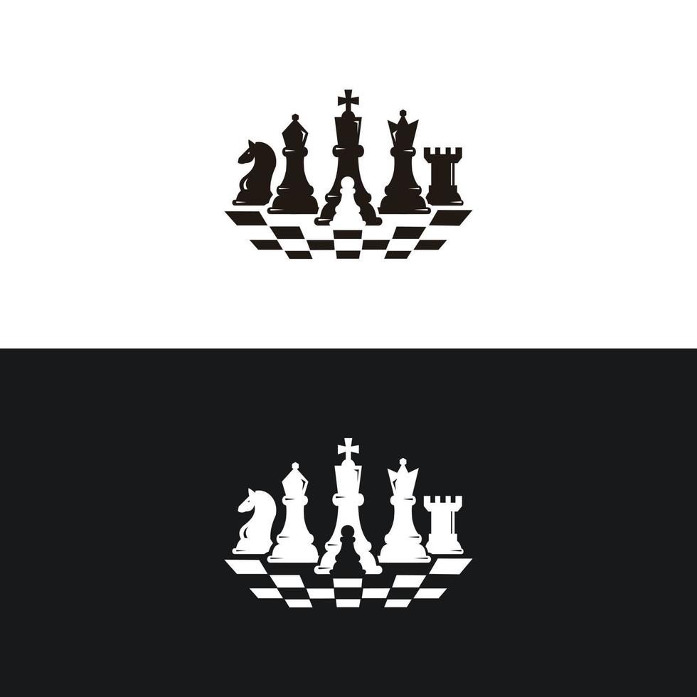 schaak stukken Aan schaakbord schaak pictogrammen vector schaak geïsoleerd Aan achtergrond